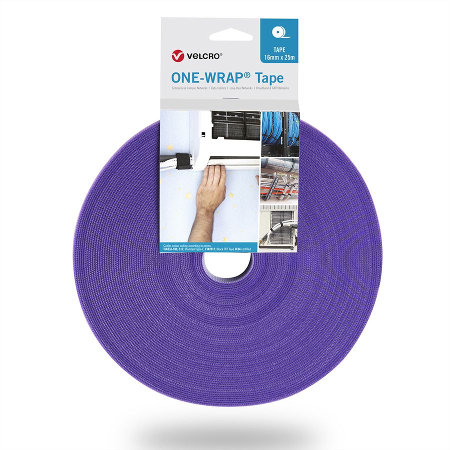 VELCRO® One Wrap® Band 50 mm breit, violett, 25 m