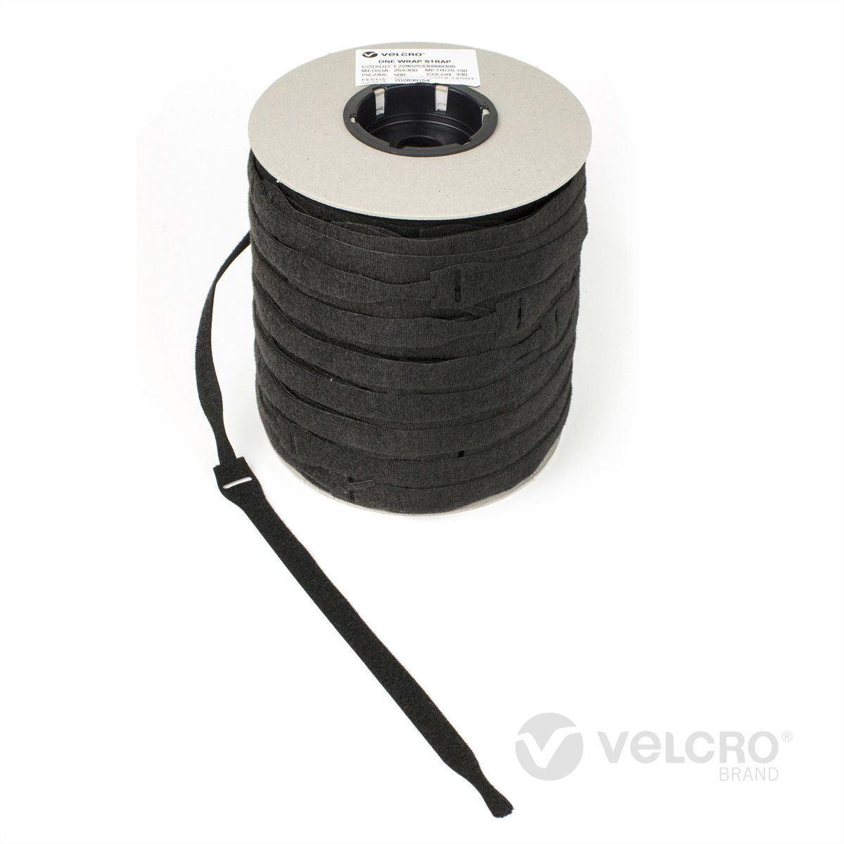 VELCRO® One Wrap® Strap 25mm x 300mm, 750 Stück, flammhemmend, schwarz