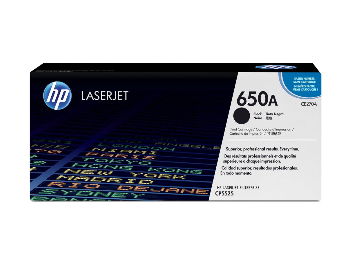 HP 650A Schwarz Original LaserJet Tonerkartusche