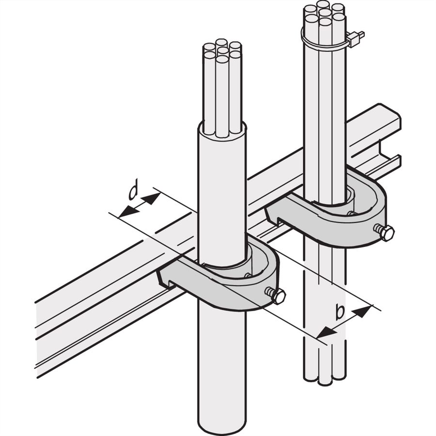 SCHROFF Kabelschellen - KABELSCHELLEN 34-38 45B (10X)