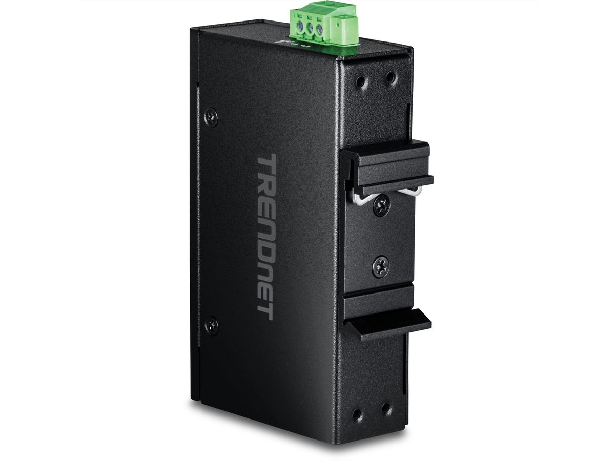 TRENDnet TI-PGLC50 5-Port Gigabit PoE+ Industrial DIN-Rail Mini Switch