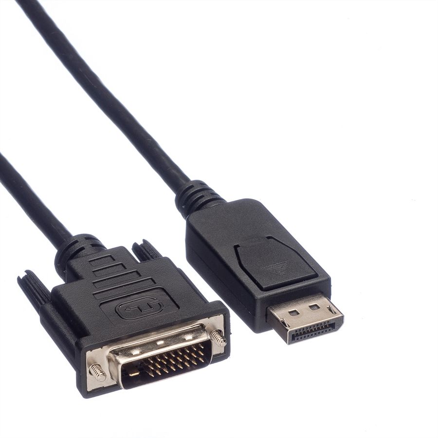 ROLINE DisplayPort Kabel DP ST - DVI ST, schwarz, 2 m