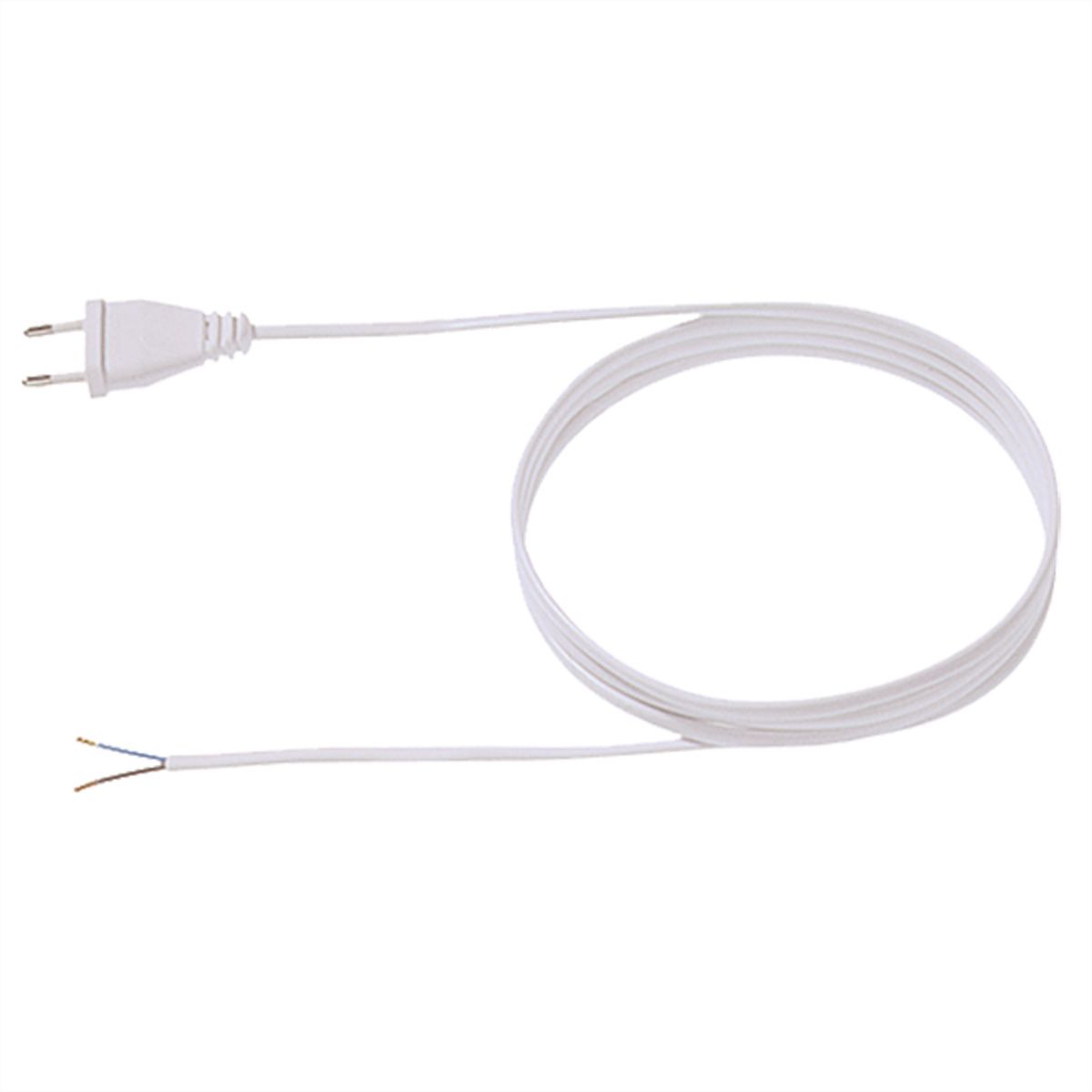 BACHMANN Zuleitung 2x0,75 3m schwarz, H03VVH2-F Eurostecker einzelnverpackt