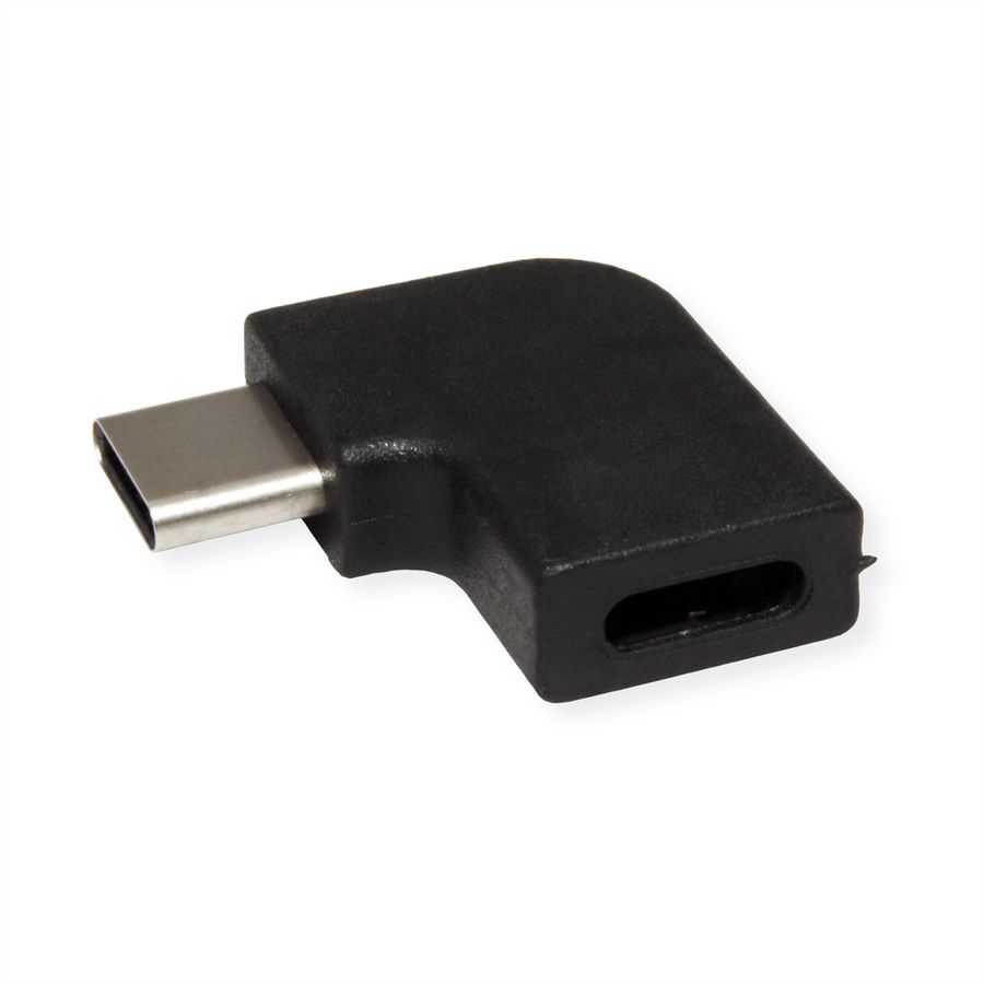 VALUE USB 3.2 Gen 2 Adapter, USB Typ C - C, ST/BU, 90°, schwarz