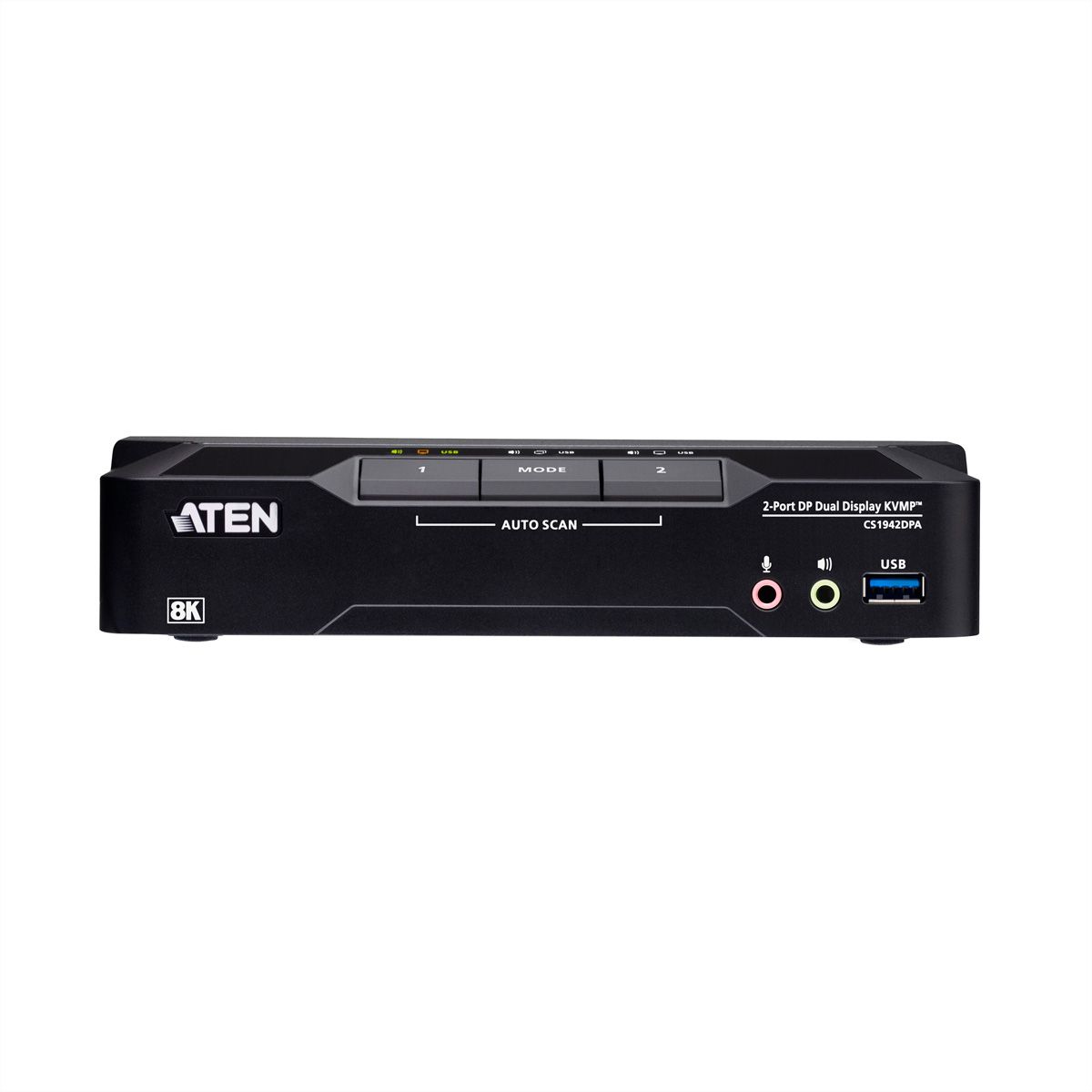 ATEN CS1942DPA 2-Port USB 3.0 8K DP KVM, DUAL View