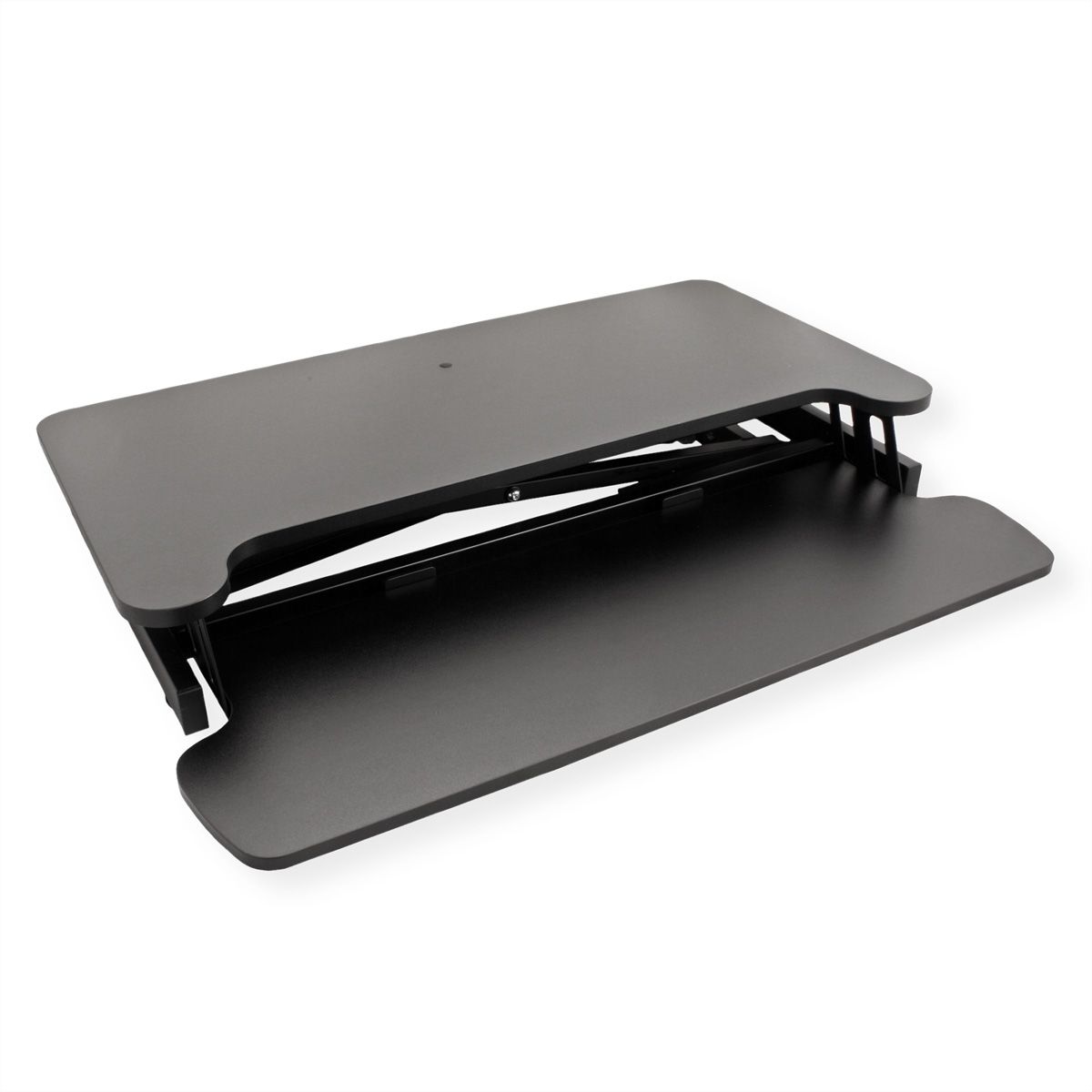 VALUE Höhenverstellbarer Schreibtischaufsatz, 800 x 400 mm, schwarz