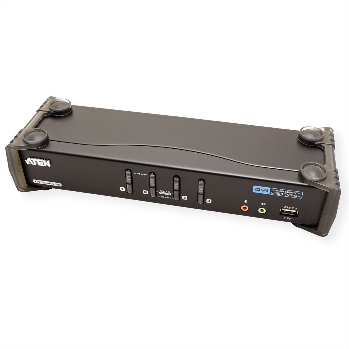 ATEN CS1784A KVM Switch Dual-Link DVI, USB, Audio, 4 Ports