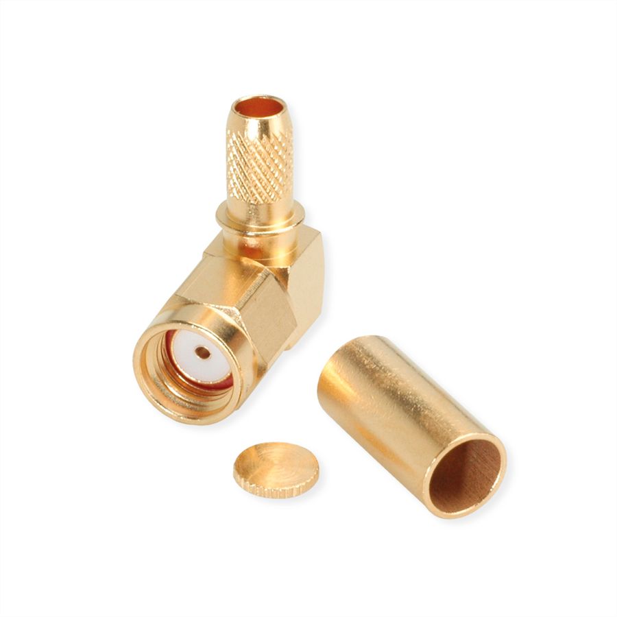 TELEGÄRTNER R-SMA-Winkelstecker, für RG-58C/U löten/crimp