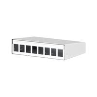 METZ CONNECT Keystone AP-Gehäuse 8 Port reinweiß RAL9010