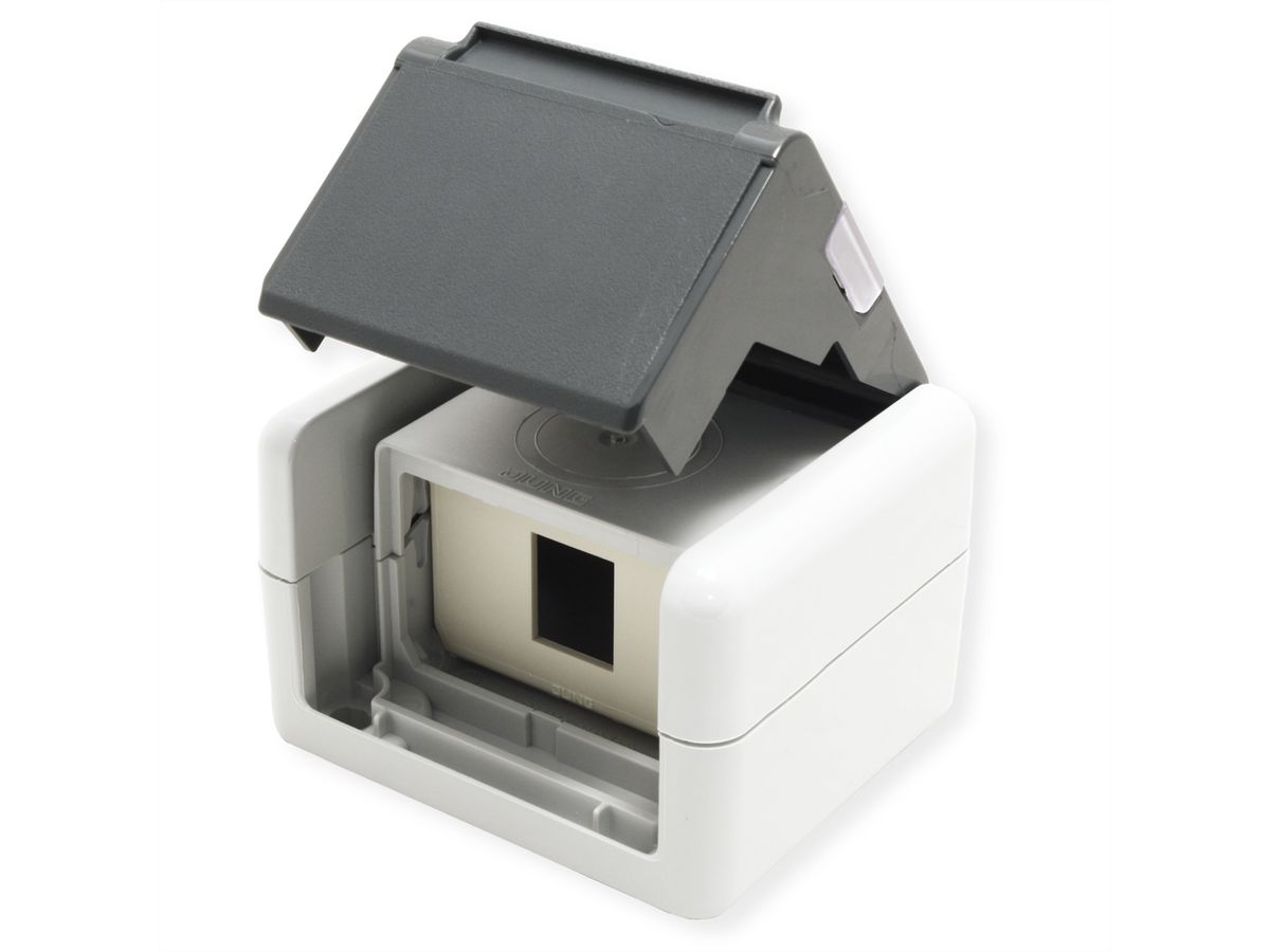 TELEGÄRTNER Gehäuse AP IP44, mit Mont-Einsatz für AMJ-Modul