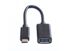 VALUE USB 3.2 Gen 1 Kabel, USB Typ C - A, ST/BU, OTG, schwarz, 0,15 m