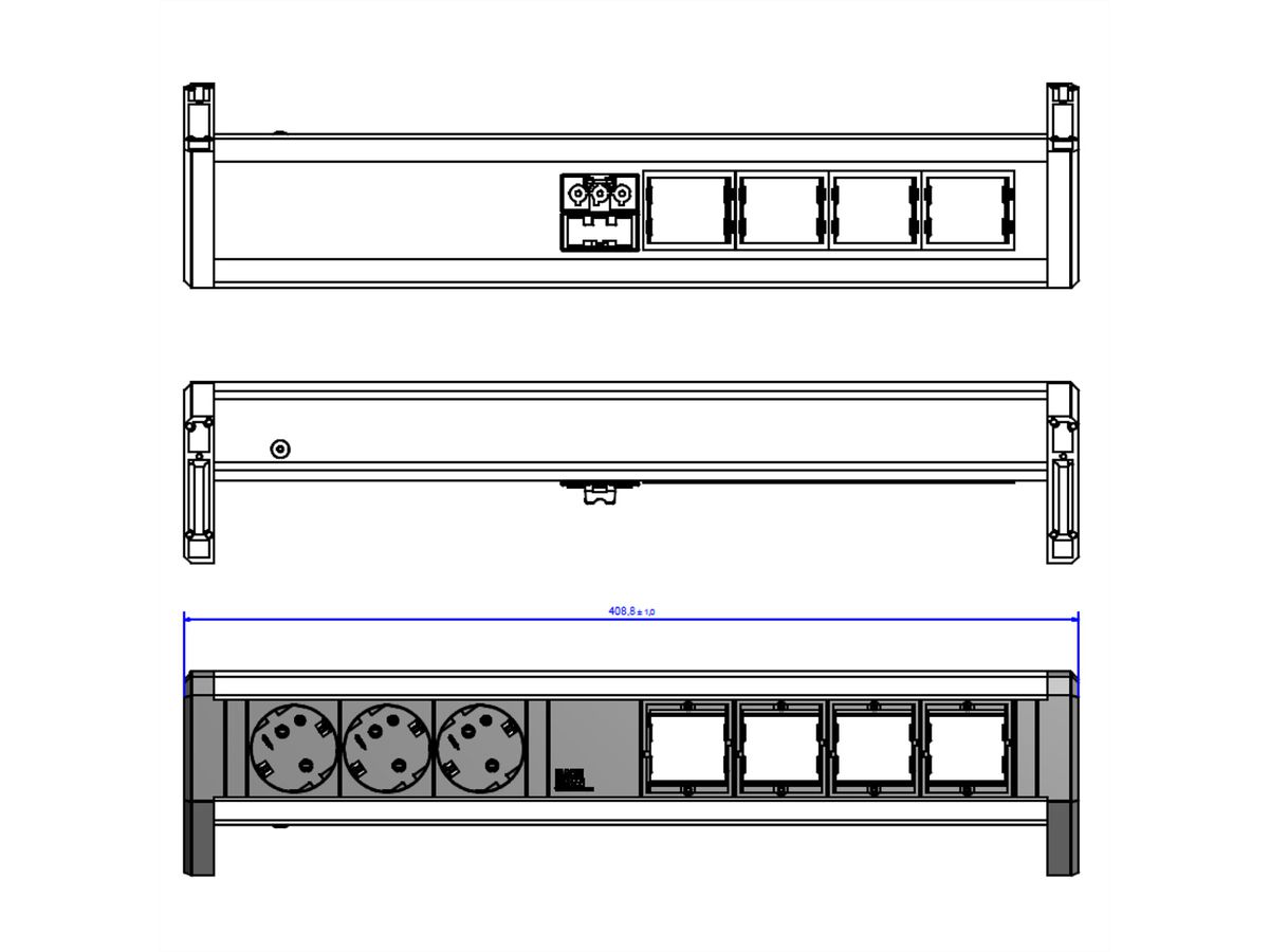 BACHMANN DESK 3x Schutzkontakt 4x ABD GST18