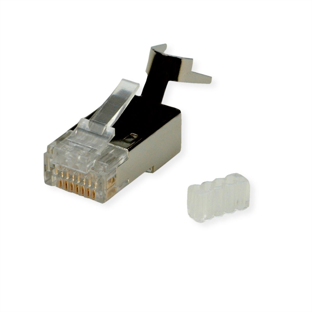ROLINE Modular Plug geschirmt, Cat.6 (Class E) für Massivdraht, 10 Stck