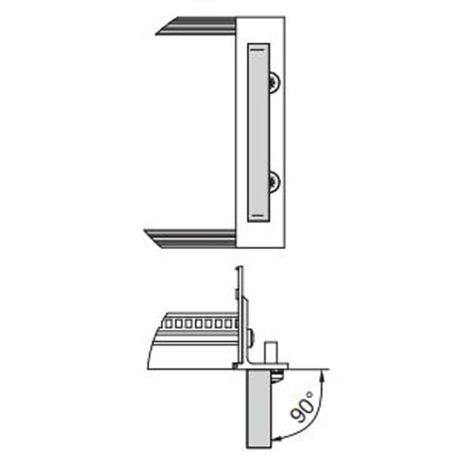 SCHROFF Frontgriff, einteilig - FRONTGRIFF ALU 3HE ELOXIERT