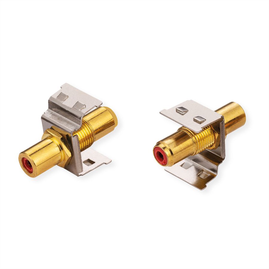 ROLINE RCA-Keystone-Kupplung, Metall, rot