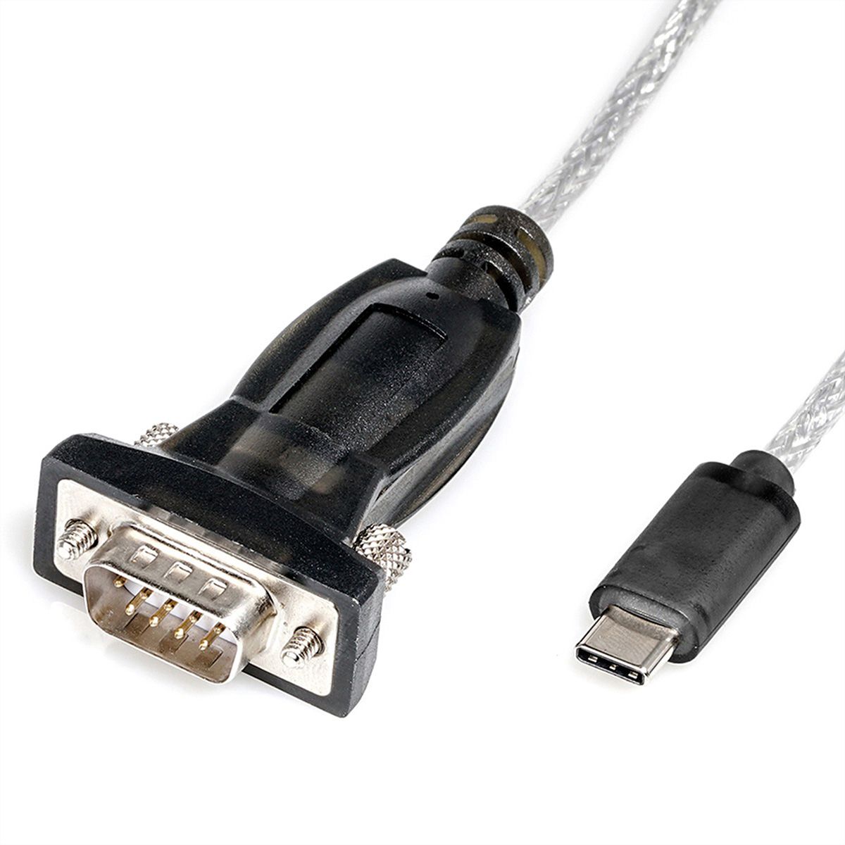 ROLINE USB - Seriell Konverter-Kabel, Typ C - RS232, schwarz, 1,8 m