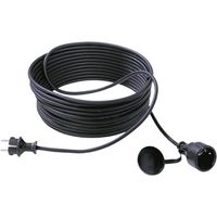BACHMANN Extension 3G1,5mm², H07RR-F Gummi Schutzkontakt, schwarz, 10 m