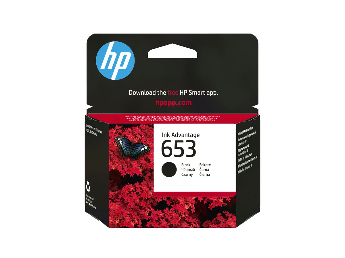 HP 653 Schwarz Original Advantage-Druckerpatrone