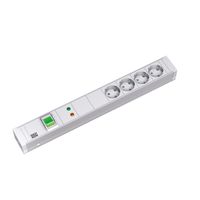BACHMANN 19" PDU 1,5HE 4xCEE7/3 GVS, Schalter, Gerätevollschutz