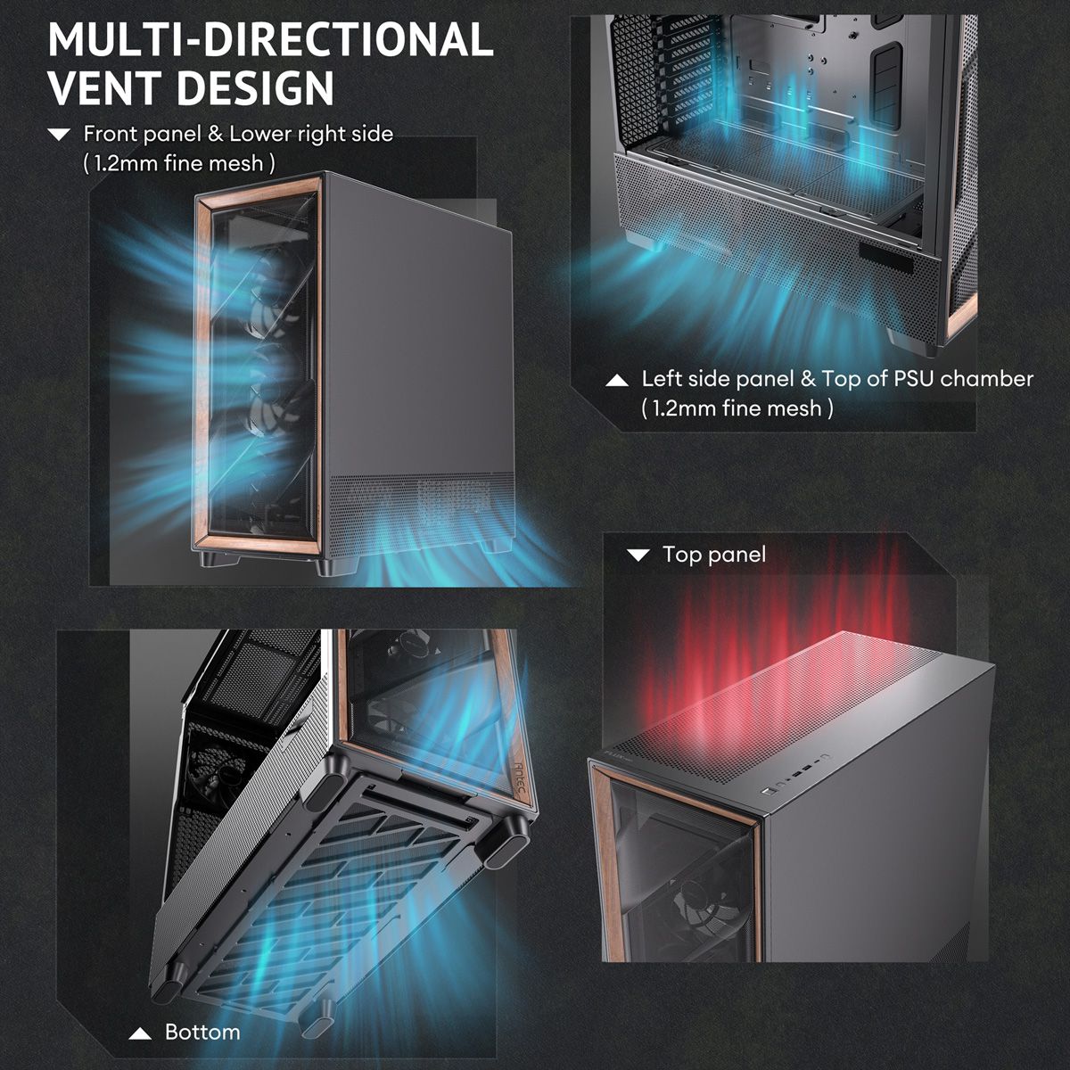 ANTEC FLUX PRO EUV PC Gehäuse Big / Full Tower ATX, schwarz