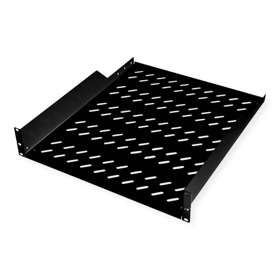 ROLINE 19-Zoll Fachboden 2 HE 550 T, 25kg Tragkraft schwarz