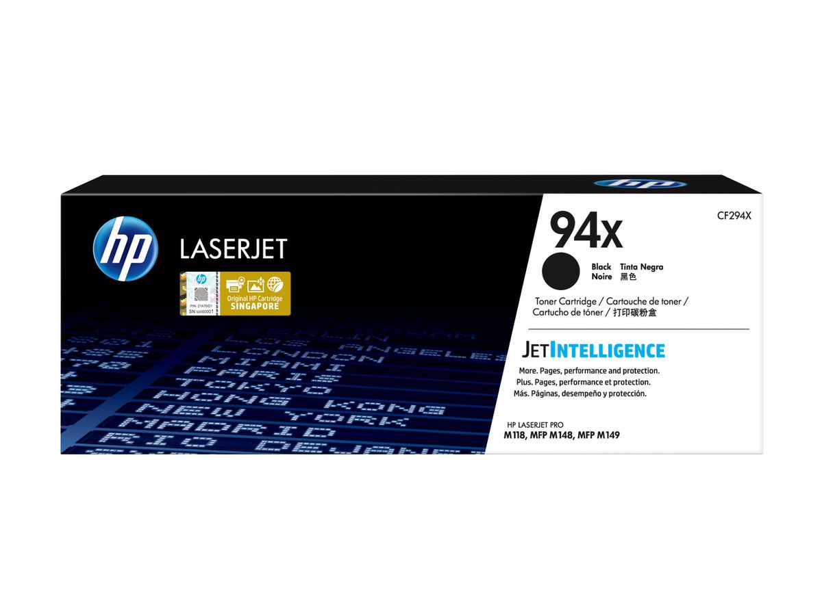 HP 94X Schwarz Original LaserJet Tonerkartusche mit hoher Reichweite
