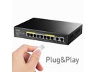 CUDY GS1010PE 8-Port Gigabit PoE+ Switch 2 Gigabit Uplink Ports 120W