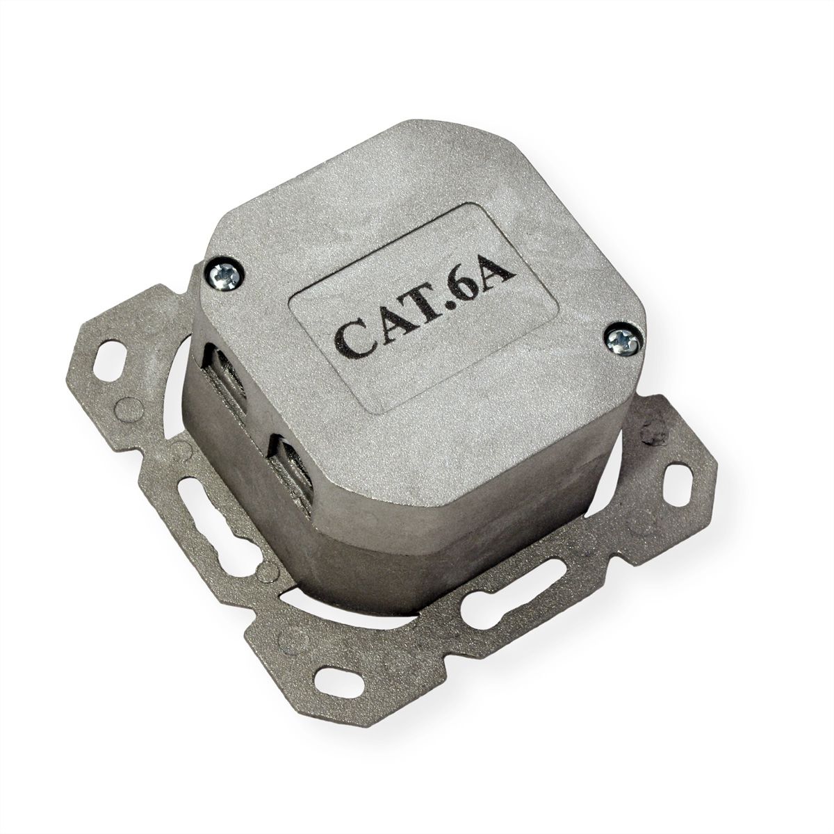 VALUE Cat.6A (Class EA) Dose, 2x STP, Unterputz, waagerecht, weiss