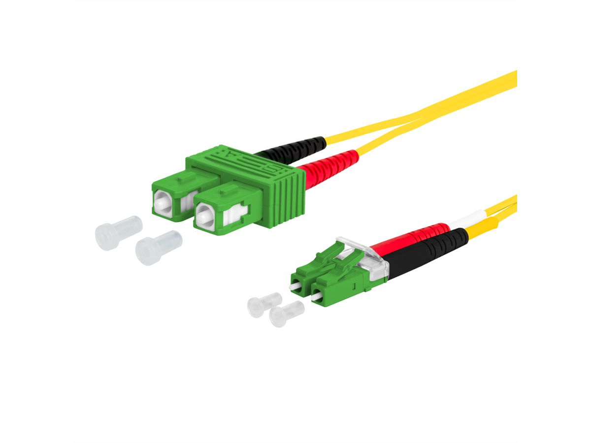 METZ CONNECT OpDAT Patchkabel, SC-D APC/LC-D APC OS2, 1 m
