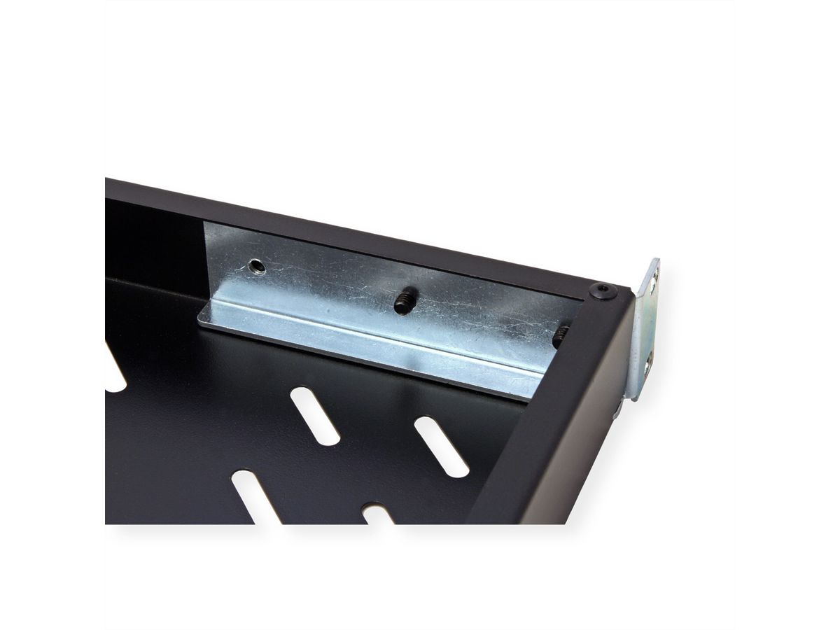 VALUE 19"-Fachboden 1HE tiefenvariabel, 440 x 568 mm, 50kg Traglast
