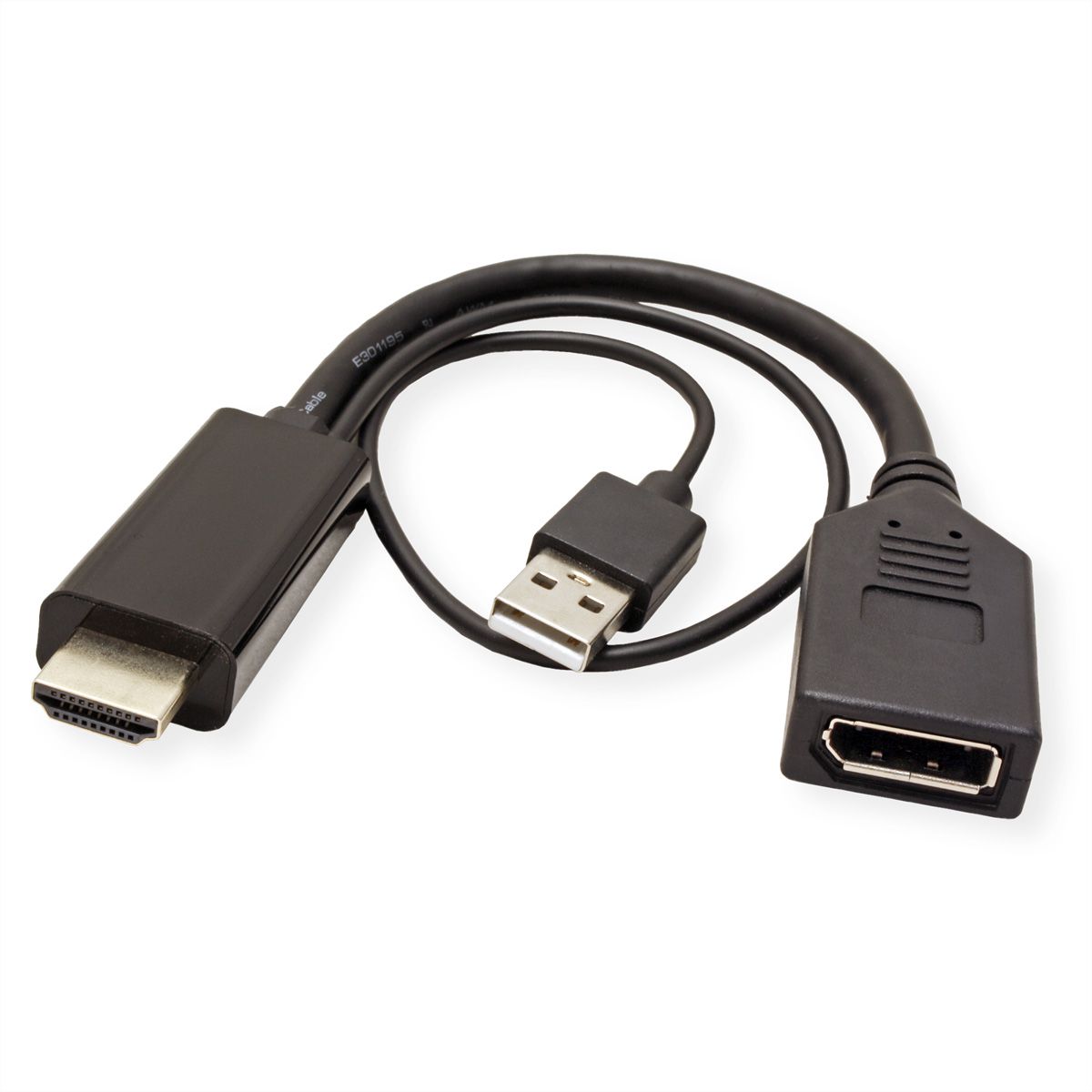 ROLINE 4K HDMI - DisplayPort-Adapter, v1.2, HDMI ST - DP BU, Aktiv