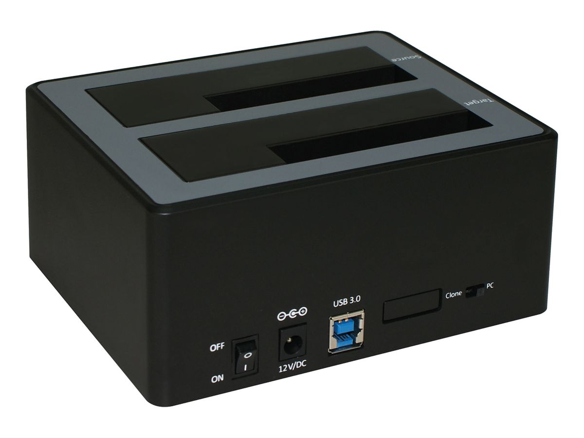 ROLINE 2.5" / 3.5" SATA HDD/SSD Docking Station, USB 3.2 Gen 1, HDD-Clone-Funktion