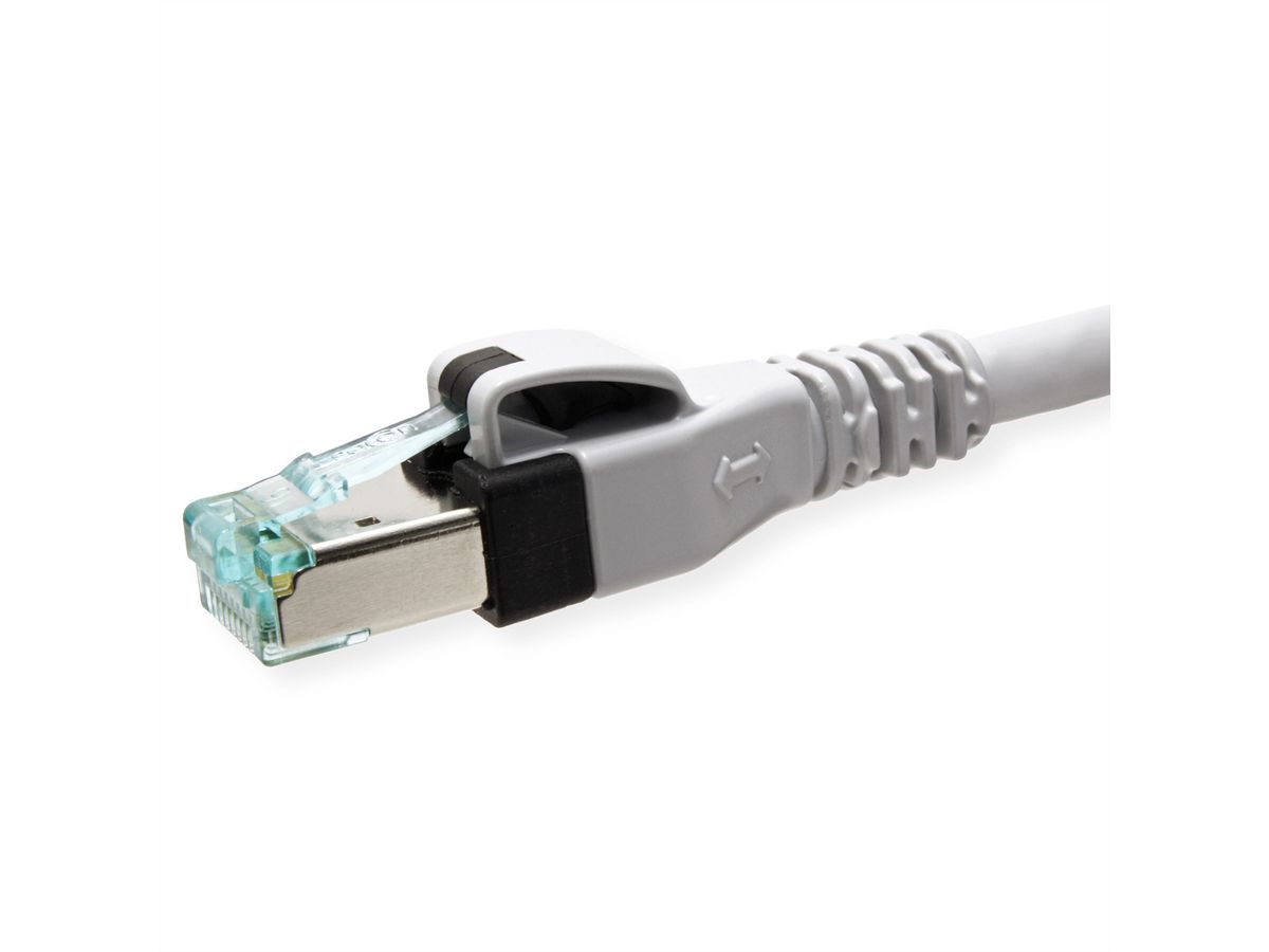 EasyLan DualBoot PushPull IP20 Patchkabel, Kat.6A (Class EA), S/FTP, grau, 1 m