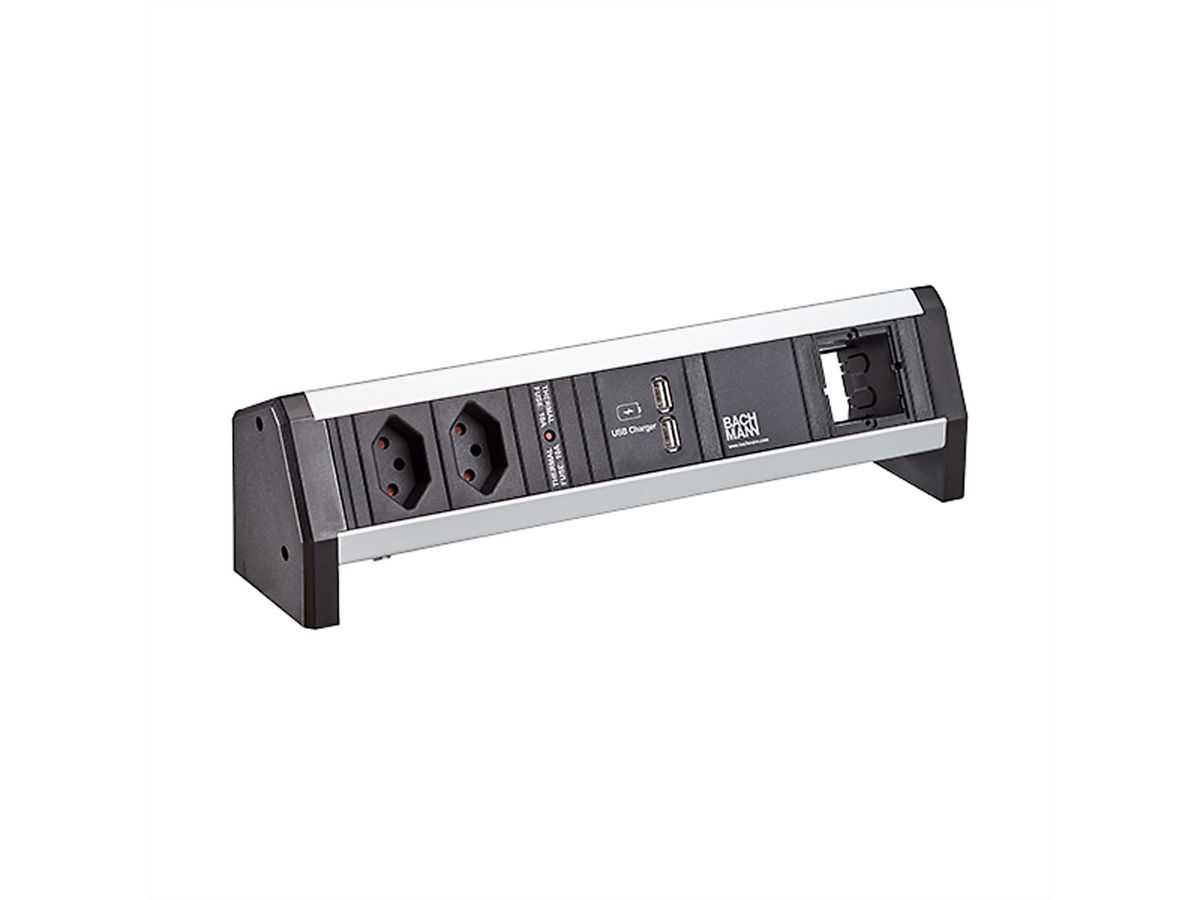 BACHMANN DESK 2xCH USB Charger, 1xCM Strom GST18 Schweiz