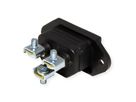 BACHMANN Kaltgerätestecker IEC320 C14, schwarz, Schraubanschluß