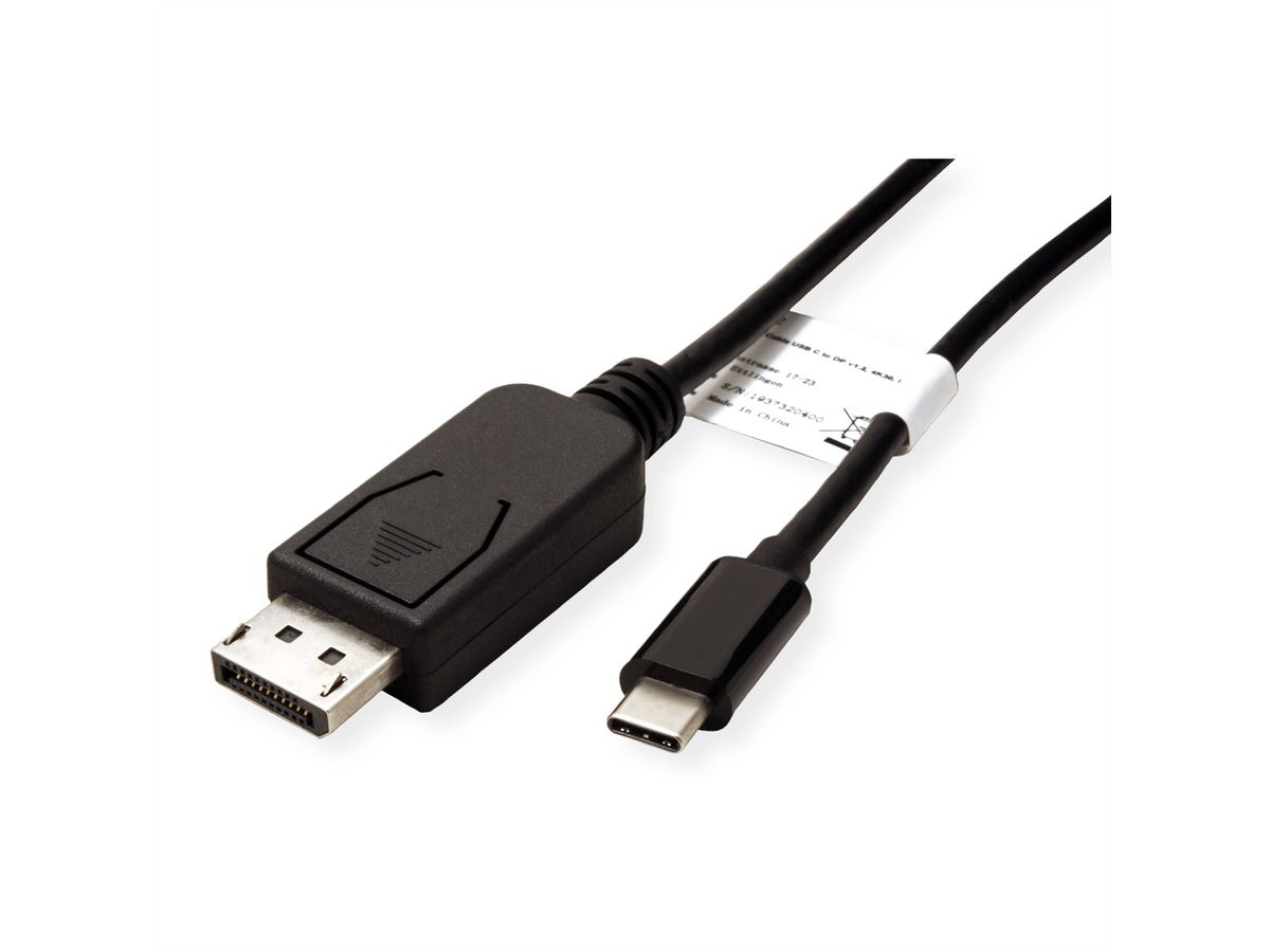STANDARD USB Typ C - DisplayPort Adapterkabel, v1.2, ST/ST, 1 m
