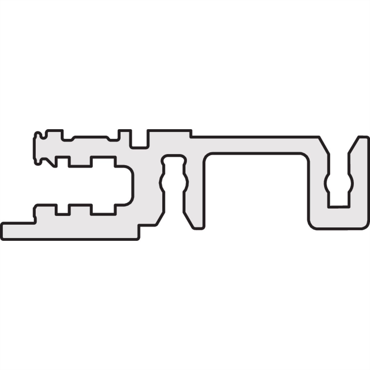 SCHROFF Frontrahmen, ungeschirmt, für horizontalen Kartenausbau - FRONTRAHMEN 4HE 54TE (KD)