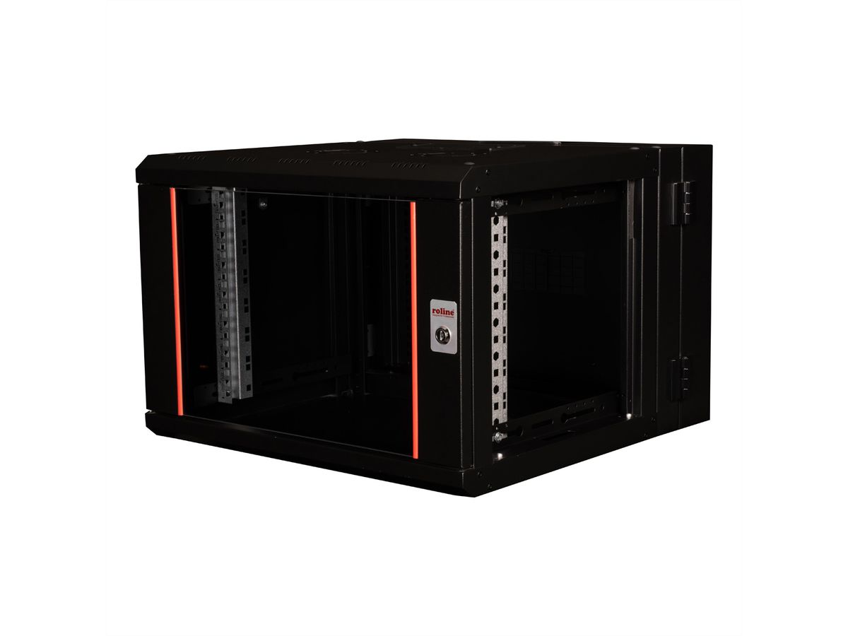 ROLINE 19-Zoll Wandgehäuse Pro 7 HE, 600x600 BxT zweiteilig schwenkbar schwarz