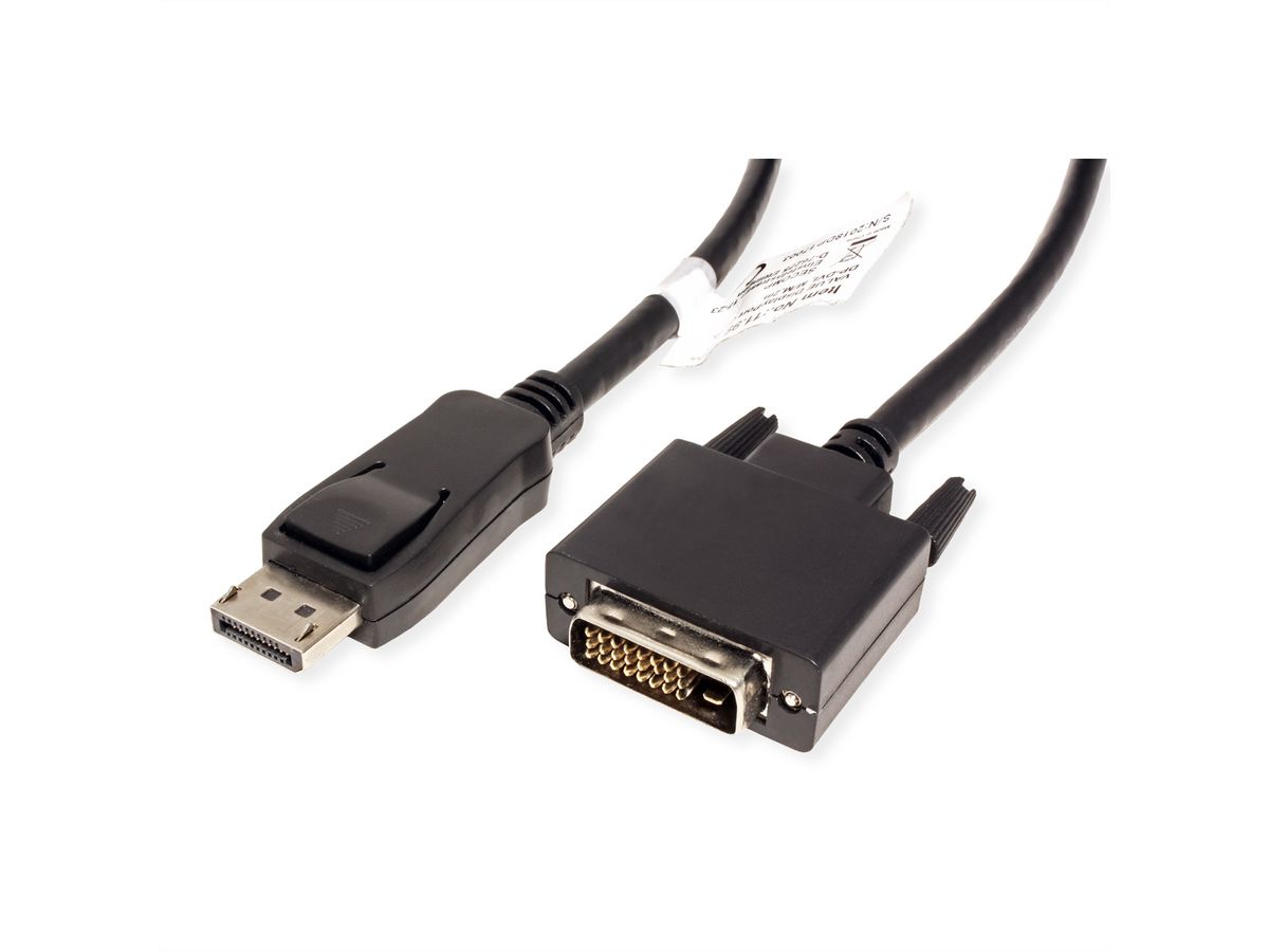 VALUE DisplayPort Kabel DP ST - DVI-D ST, schwarz, 1,5 m