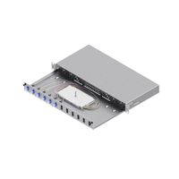 EasyLan LWL-Spleißbox Grade C 19-Zoll 1HE, 12 Ports, 6x LC-Duplex, OS2
