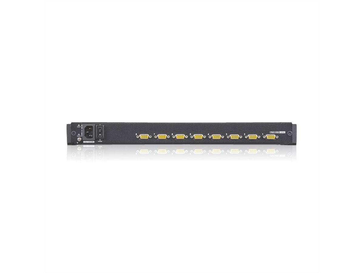 ATEN CL1308N KVM-Switch, 48cm TFT, VGA, PS/2-USB, 8 Port, DE-Layout