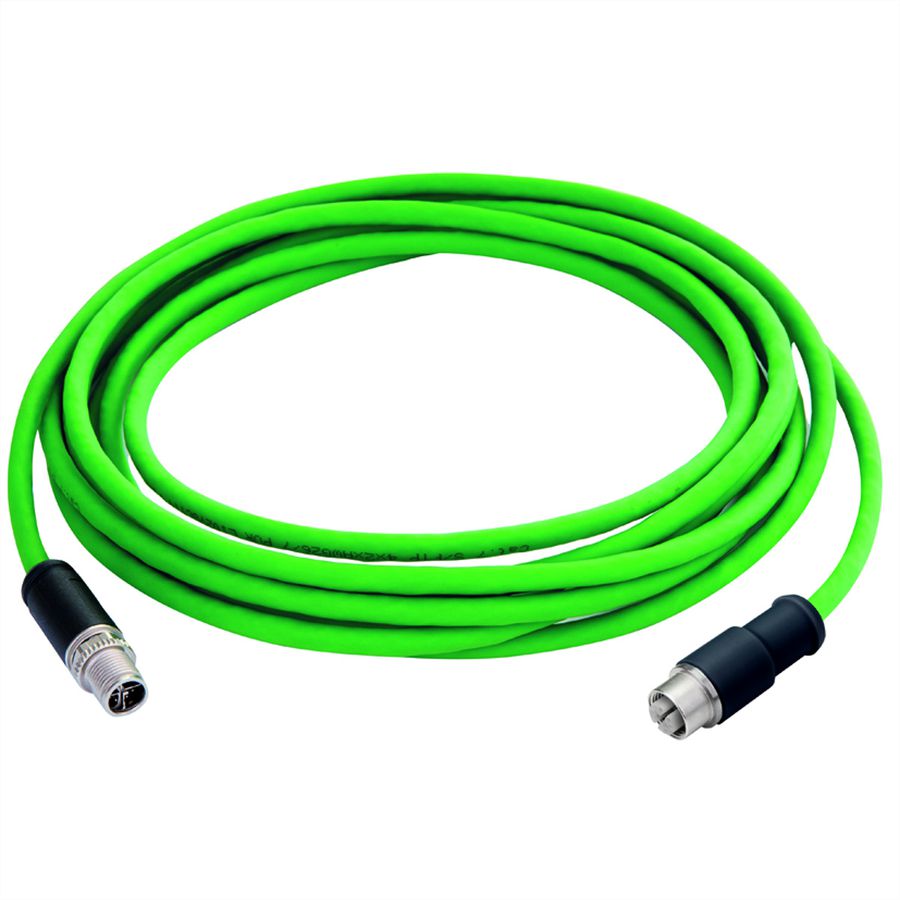 TELEGÄRTNER STX M12x1-M12x1 VL X-kod. Cat.6A, CP01CS02B-SFTP2607C7-1PUR-A0500, 5 m