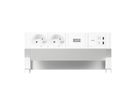 BACHMANN DESK2 white 2xUTE, 1xUSB C/C 45W L=0,2m RAL9010