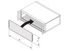SCHROFF Gesamtfrontplatte, gesteckt, ungeschirmt - FRONTPLATTE 2HE 63TE EL/CHR