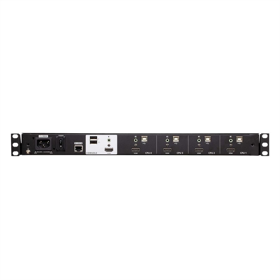 ATEN CL3884NW 4-Port Multi-View Dual Rail WideSceen LCD KVM, ES-Layout