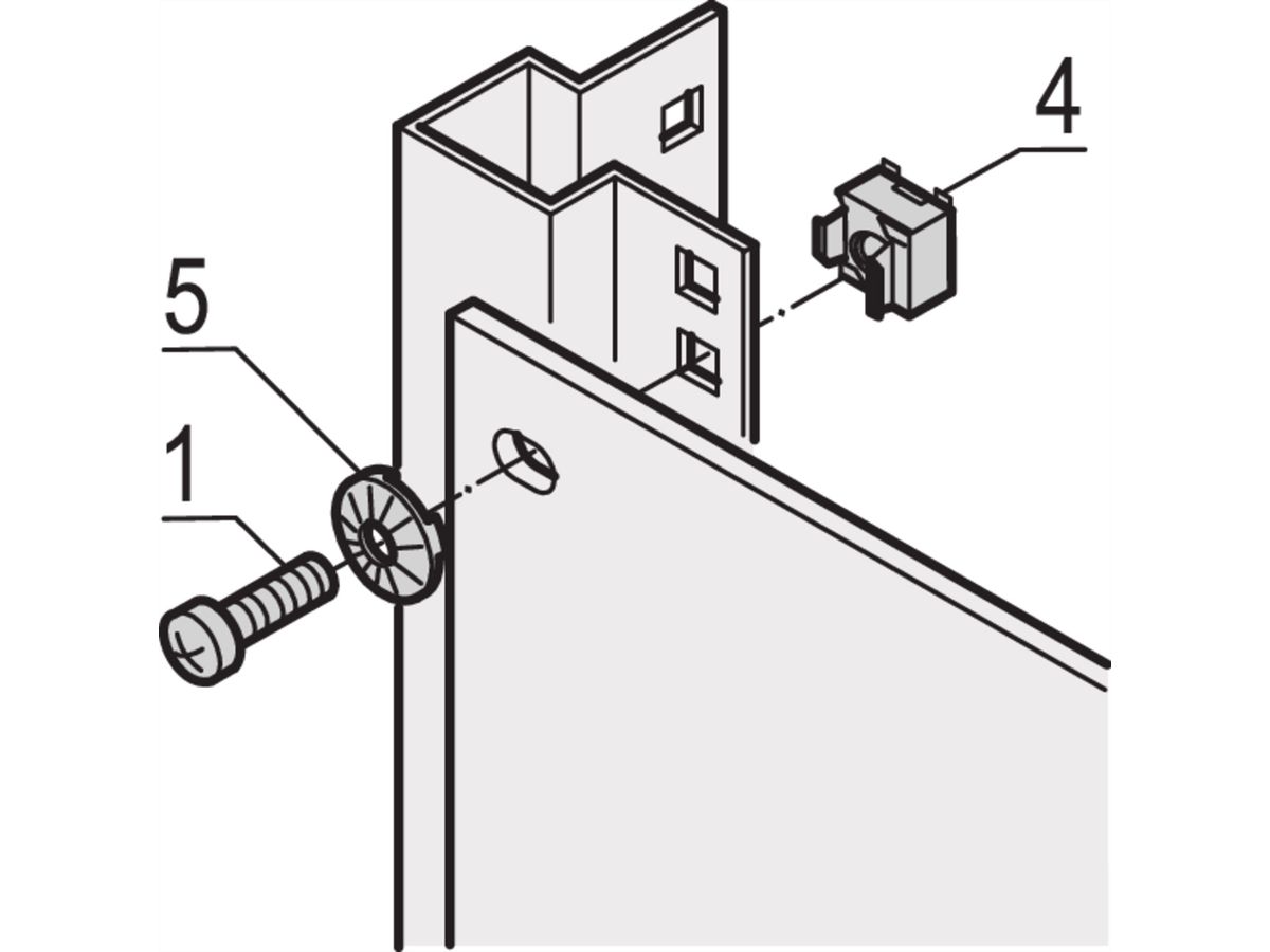 SCHROFF Montagematerial für 19"-Komponenten, M6, 50fach