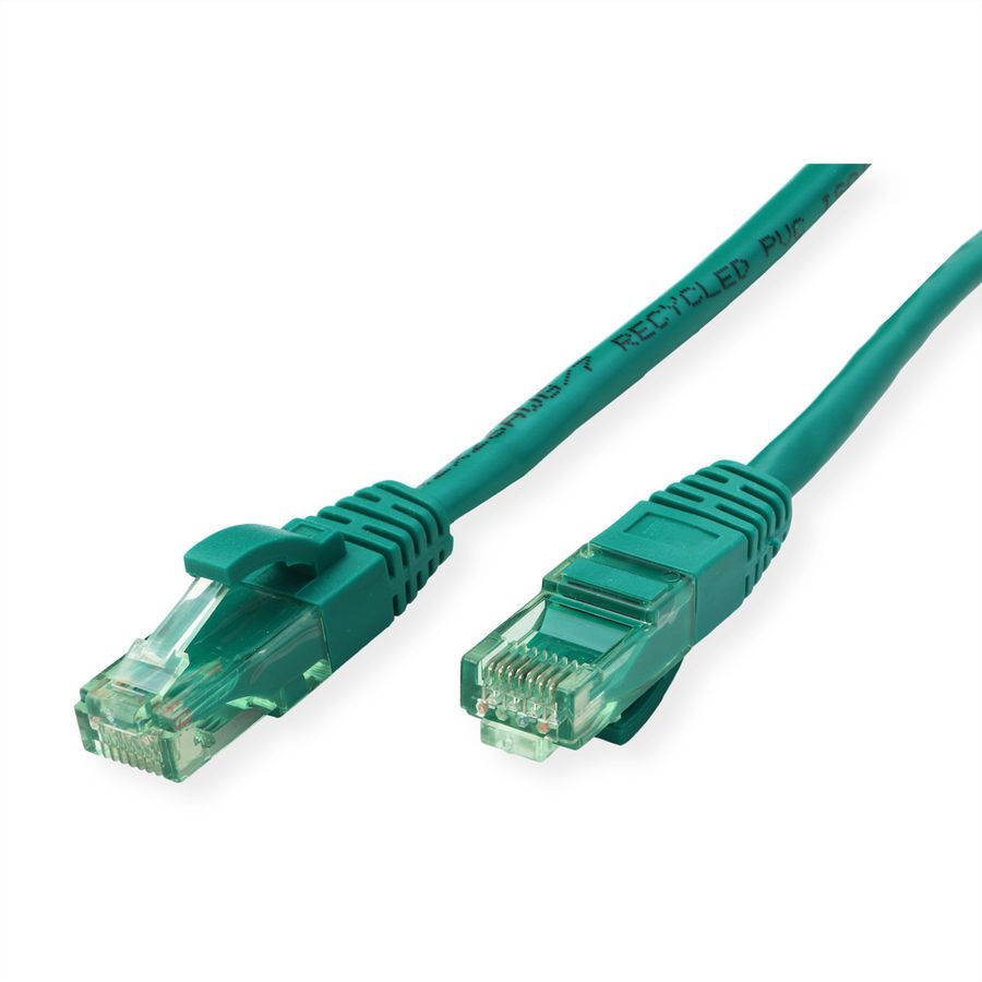 ROLINE RM Patchkabel Cat.6A UTP, grün, 0,5 m