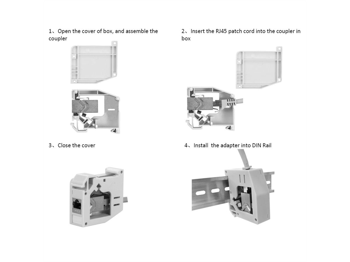 ROLINE Tragschienenadapter für Keystone Module, unbestückt, 180°