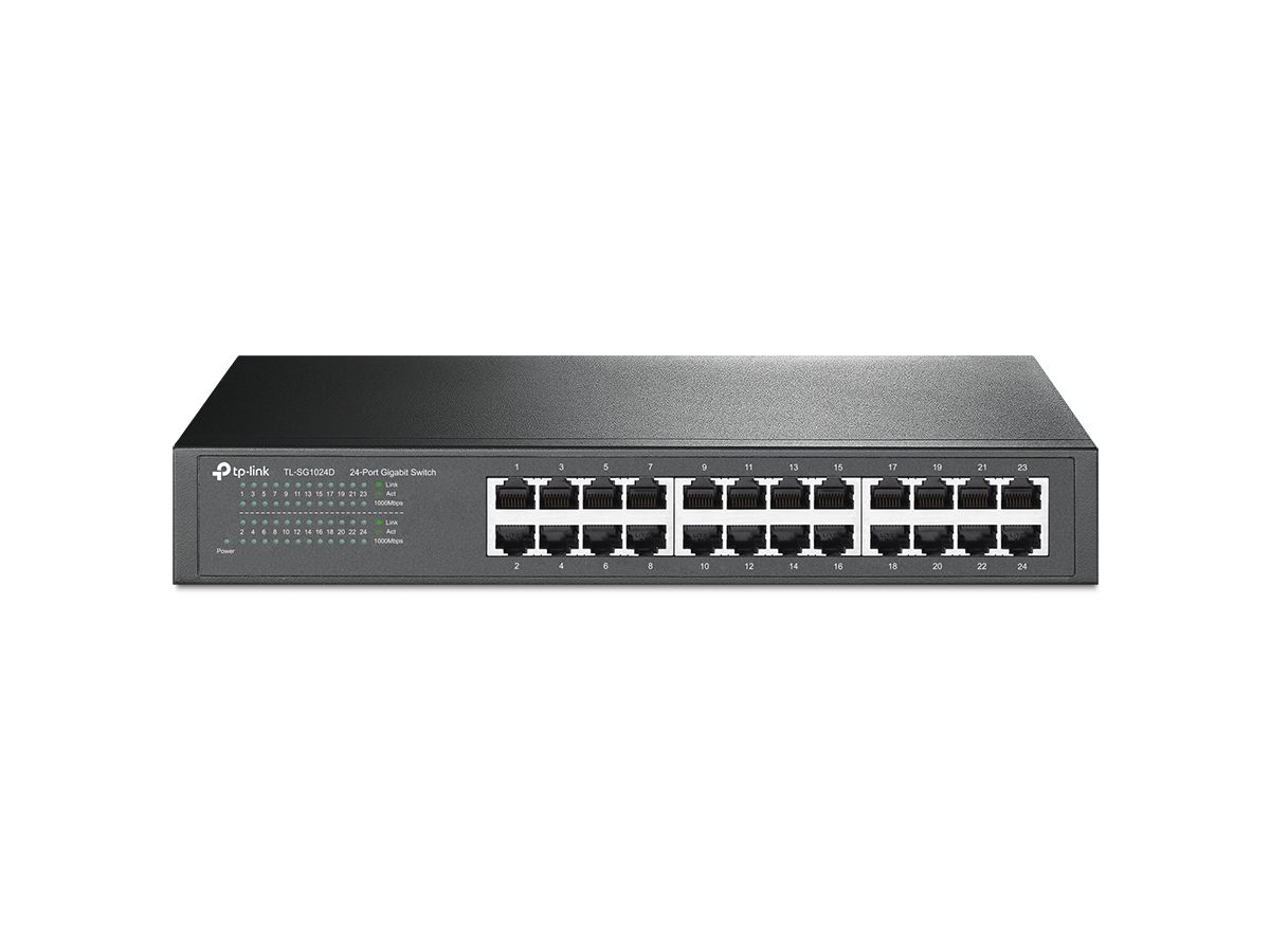 TP-Link TL-SG1024D Netzwerk-Switch Unmanaged Gigabit Ethernet (10/100/1000) Grau