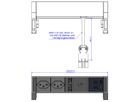 BACHMANN DESK2 2xCH 1xUSB A/C 22W, 0,2m GST18 RAL9010 Schweiz